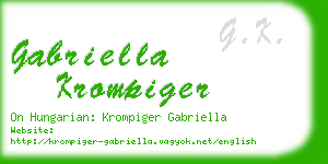 gabriella krompiger business card